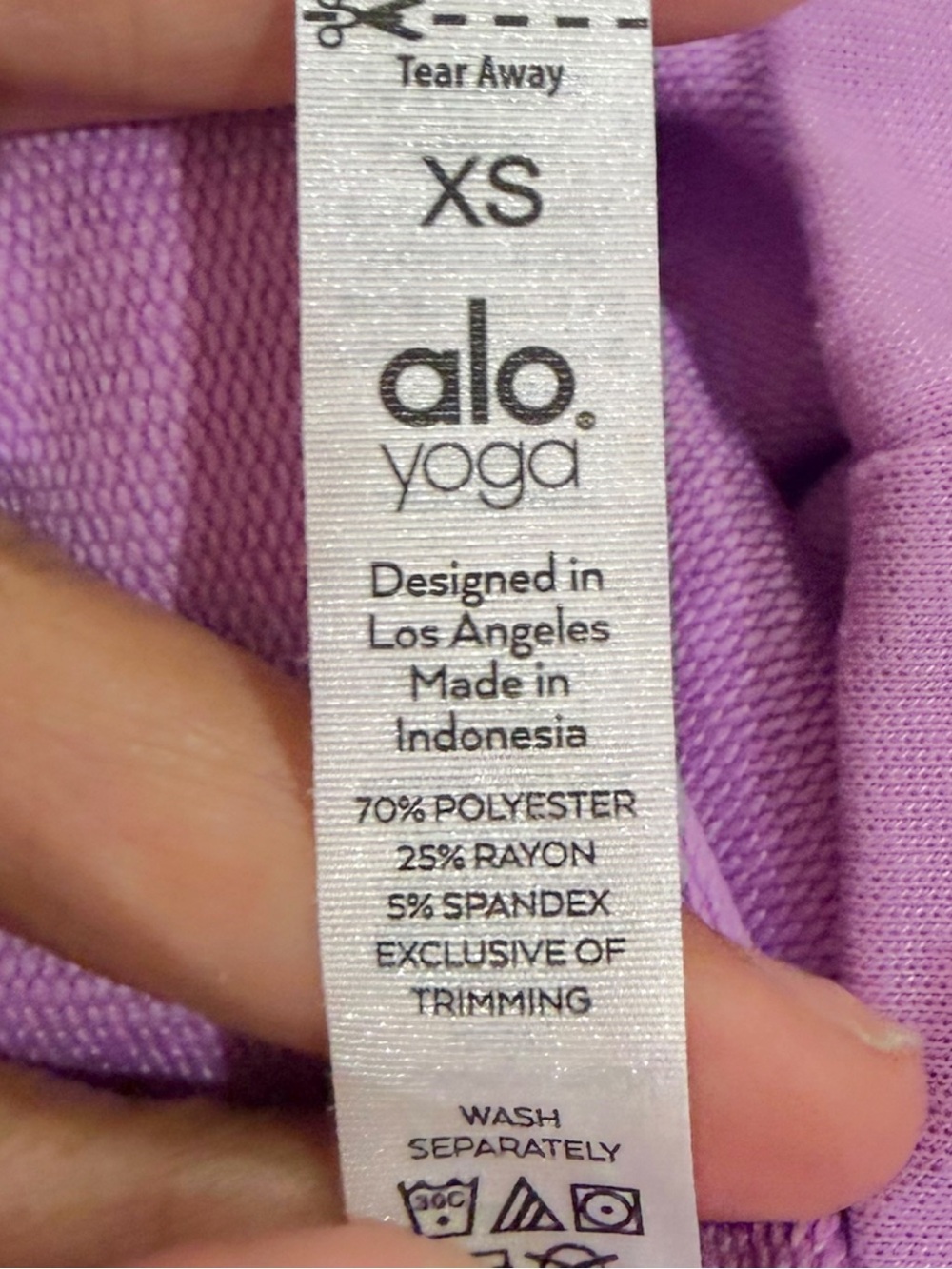 Alo Yoga Pink Lavender Open Back Hoodie Sweatshirt Size XS Activewear Athleisure - Picture 4 of 11